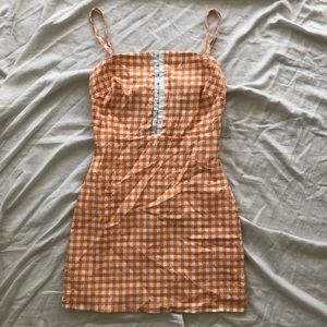 Orange Gingham Dress